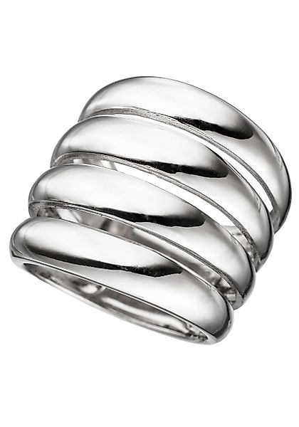 JOBO Silberring "Breiter Mehrfach-Ring", 925 Silber rhodiniert günstig online kaufen