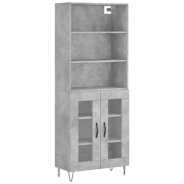 vidaXL Highboard Betongrau 69,5x34x180 cm Holzwerkstoff 3189313 günstig online kaufen