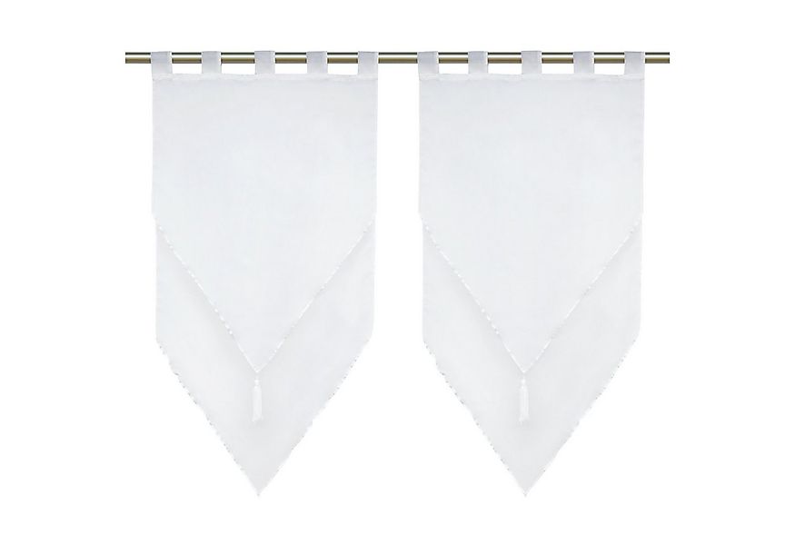 Delien Scheibengardine Lydia (2 St), Schlaufen, mit Quaste Panneaux günstig online kaufen