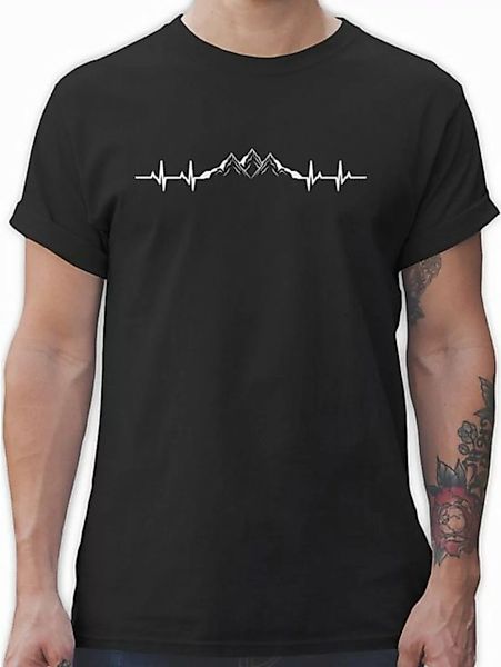 Shirtracer T-Shirt Berge Herzschlag I Geschenk Bergliebhaber I Bergliebe Ap günstig online kaufen