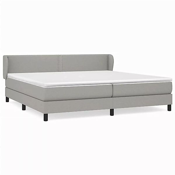 vidaXL Boxspringbett mit Matratze Hellgrau 200x200 cm Stoff1371825 günstig online kaufen