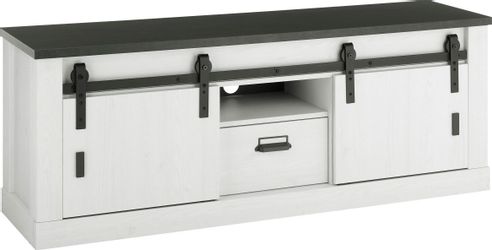 Home affaire Lowboard "SHERWOOD" Holz Dekor, mit Scheunentorbeschlag und Ap günstig online kaufen
