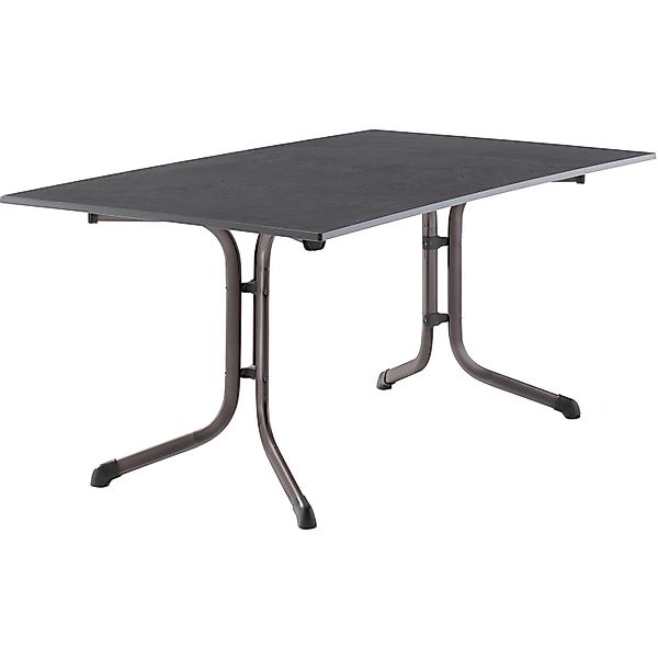 Sieger Klapptisch Quadratisch Grau/Eisengrau 95 cm x 165 cm günstig online kaufen