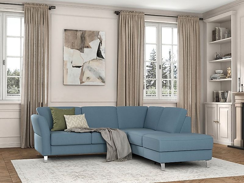 sit&more Ecksofa »Visby L-Form«, Wahlweise mit Bettfunktion und Stauraum, f günstig online kaufen