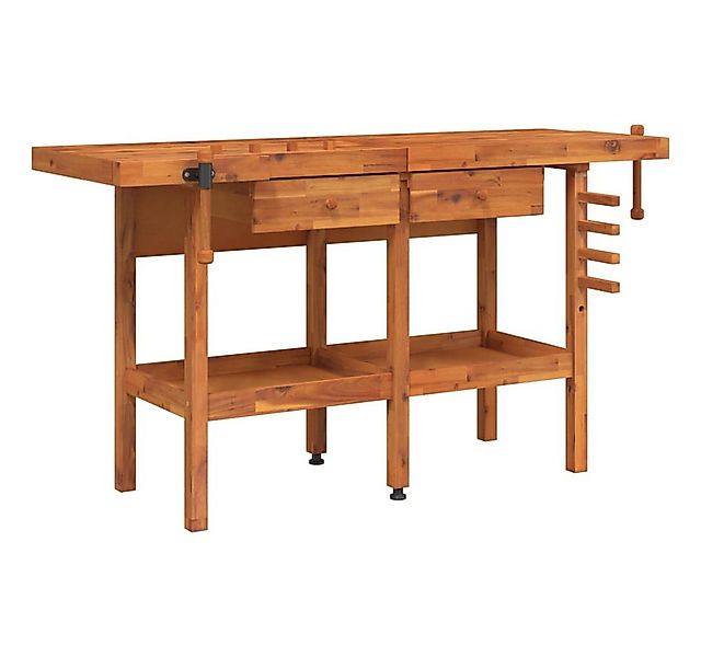 vidaXL Werkbank Werkbank mit Schubladen Schraubstöcken 162x62x83 cm nholz, günstig online kaufen