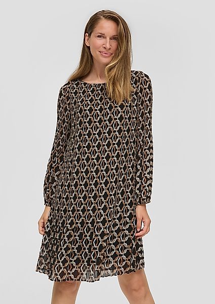 s.Oliver BLACK LABEL Maxikleid Plissiertes Chiffonkleid günstig online kaufen