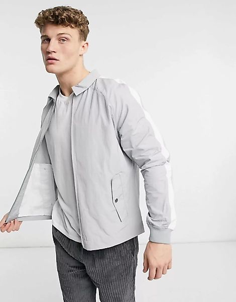 Native Youth – Harrington-Jacke mit Seitentaschen in Grau günstig online kaufen