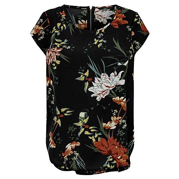 Only Vic All Over Print Kurzärmeliges T-shirt 44 Black / Flower Aop günstig online kaufen