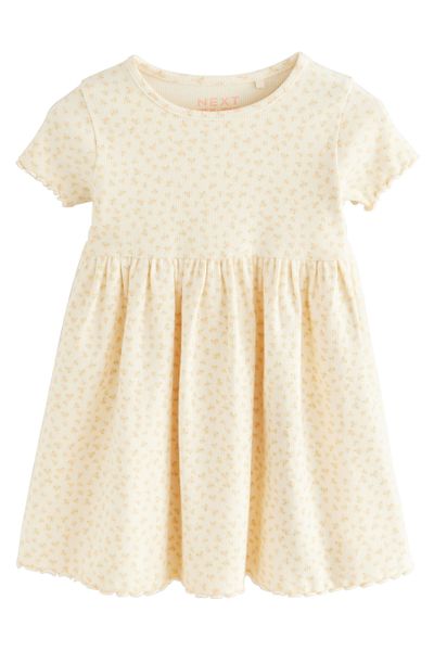 Next Jerseykleid Kurzärmeliges, geripptes Jersey-Kleid (1-tlg) günstig online kaufen