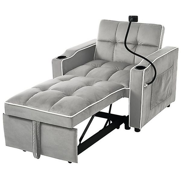 IDEASY Schlafsofa Schlafsofa Sessel ausziehbar mit Getränkehaltern und Hand günstig online kaufen