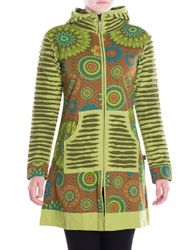 Vishes Kurzmantel Damen Mandala Blumen Jersey-Mantel günstig online kaufen