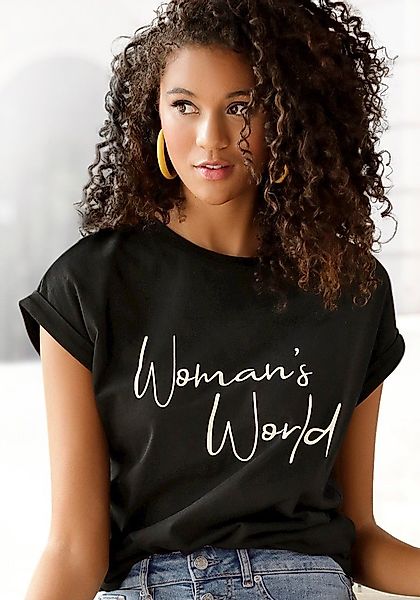 LASCANA T-Shirt mit Frontprint, Kurzarmshirt aus günstig online kaufen
