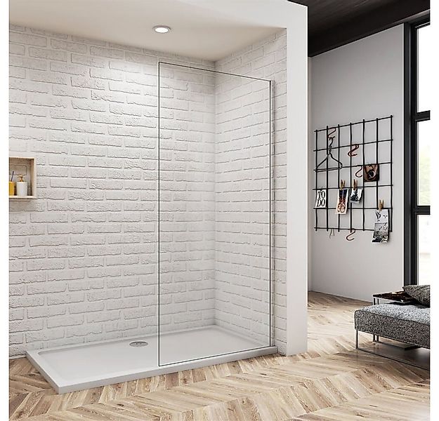 duschspa Duschwand 185cm Walk in Dusche Seitenwand Duschtrennwand Nano Glas günstig online kaufen