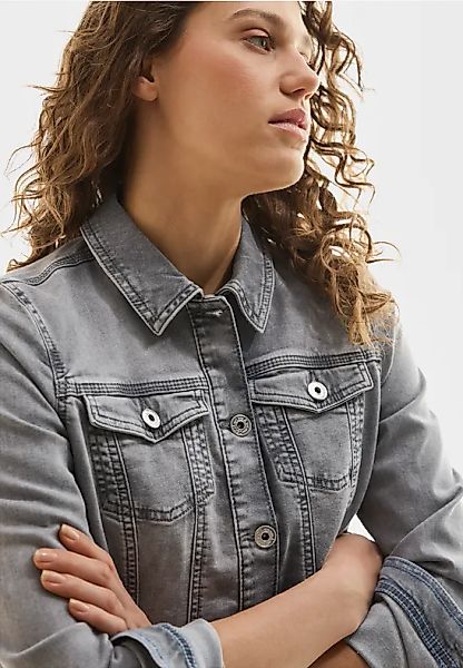 Jeansjacke mit Hemdkragen günstig online kaufen