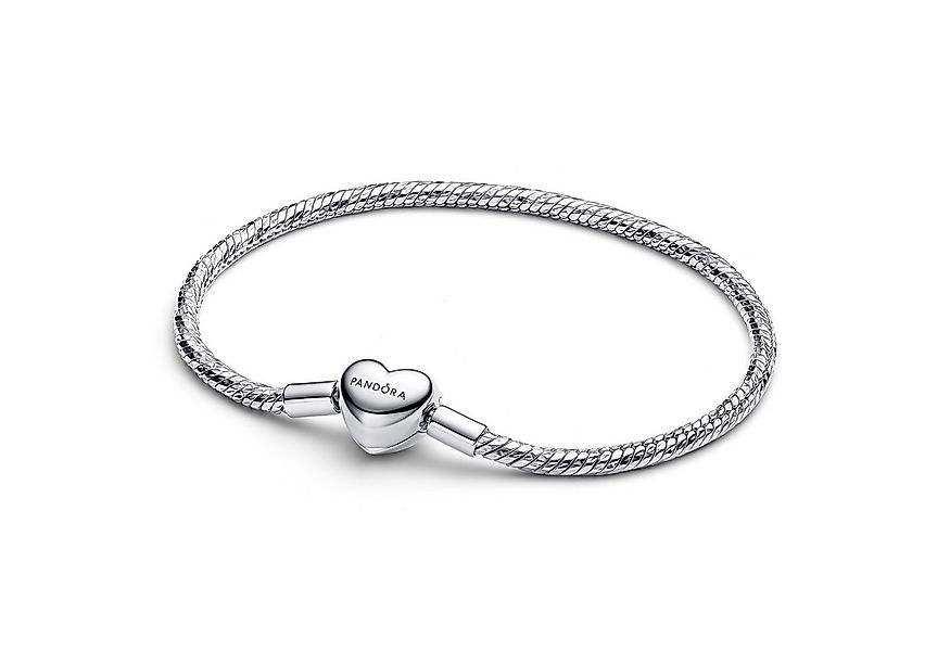 Pandora Charm-Armband Damenarmband Facettiert mit Herzverschluss Silber günstig online kaufen