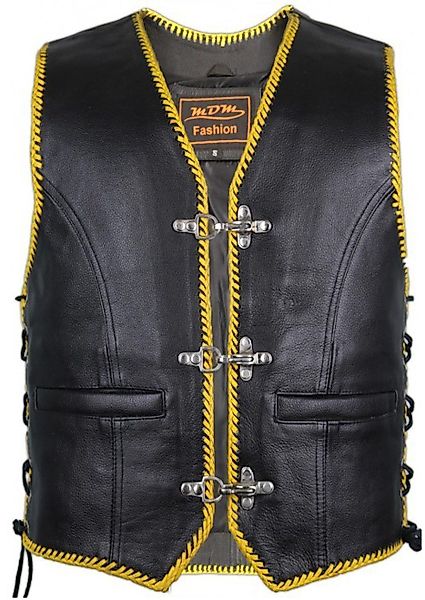 MDM Motorradweste Herren Motorrad Kutte Lederweste günstig online kaufen
