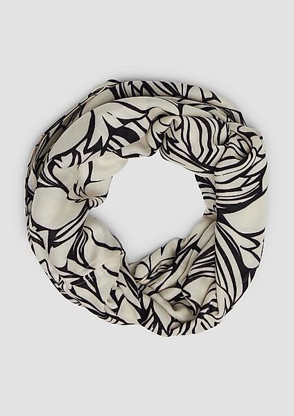 s.Oliver Loop Snood, Floraler Loop-Schal aus Viskose mit Artwork-Details günstig online kaufen