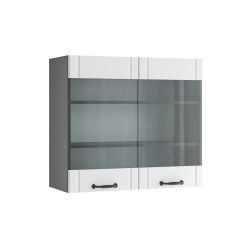 Vicco Glashängeschrank Fame-Line, Weiß Landhaus/Anthrazit, 80 günstig online kaufen