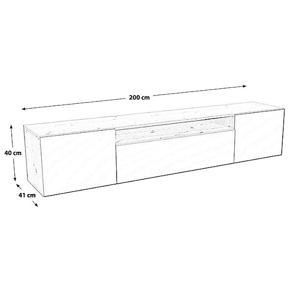 Beautysofa TV-Schrank Moderner Hängeschrank mit gefräster günstig online kaufen