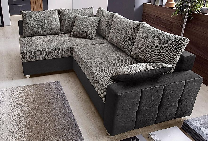 COLLECTION AB Ecksofa Parma L-Form, mit Bettfunktion und Federkern günstig online kaufen