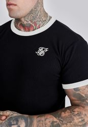 Siksilk T-Shirt SikSilk Herren Geripptes Ringer günstig online kaufen