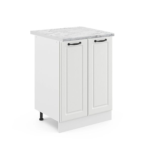 Vicco Küchenunterschrank R-Line Küchenkommode Weiß Landhaus/Weiß 60 cm AP M günstig online kaufen
