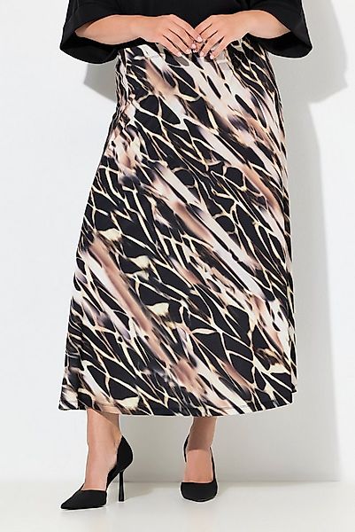 Ulla Popken Maxirock Maxirock Animalmuster A-Linie Elastikbund günstig online kaufen