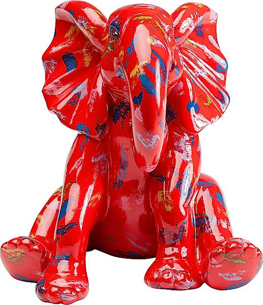 Kare Design Dekofigur "Deko Figur Elephant Dots Rot 18cm" günstig online kaufen