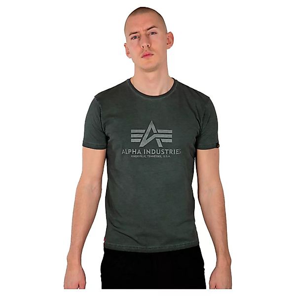 Alpha Industries Basic Oildye Kurzärmeliges T-shirt S Dark Olive günstig online kaufen