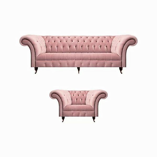 JVmoebel Chesterfield-Sofa Chesterfield Sofa Couch Dreisitze Polstermöbel S günstig online kaufen