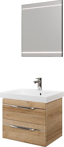 Saphir Badmöbel-Set »Balto 2-teilig Mineralmarmor-Waschtisch mit LED-Spiege günstig online kaufen