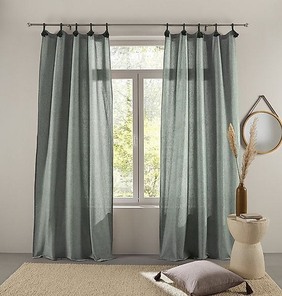 LeGer Home by Lena Gercke Gardine Jada (1 St), Schlaufen, blickdicht, Baumw günstig online kaufen