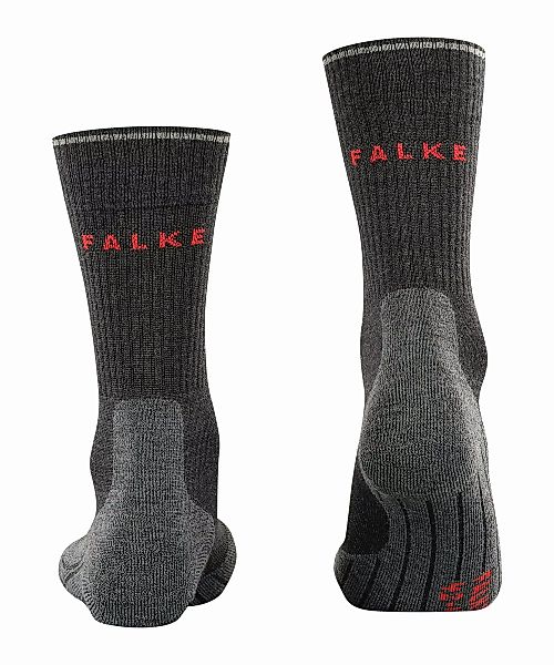 FALKE TK2 Wool Silk Herren Wandersocken, 44-45, Grau, Schurwolle, 16355-308 günstig online kaufen