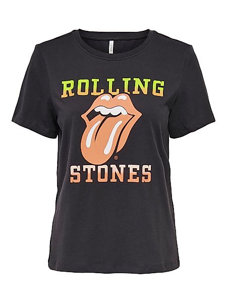 ONLY Rolling Stones T-shirt Damen Grau günstig online kaufen