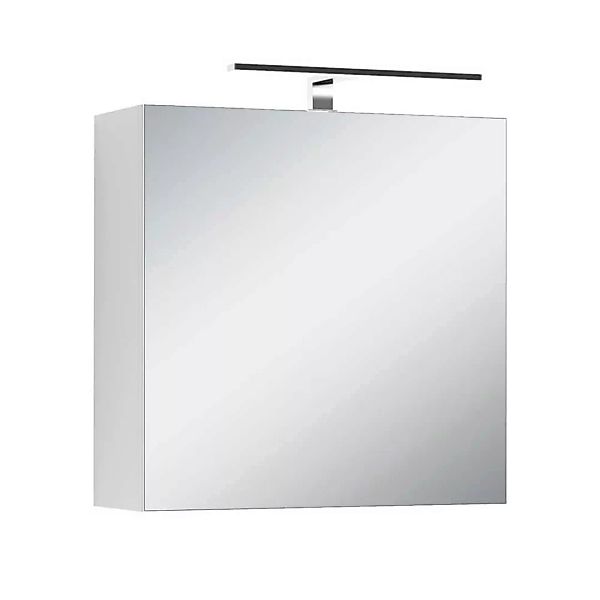 Weißer Badspiegelschrank in modernem Design LED Beleuchtung günstig online kaufen