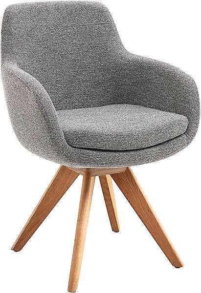 Musterring Esszimmerstuhl »Tavia«, (Set), 2 St., Chenille, Stativgestell Ei günstig online kaufen