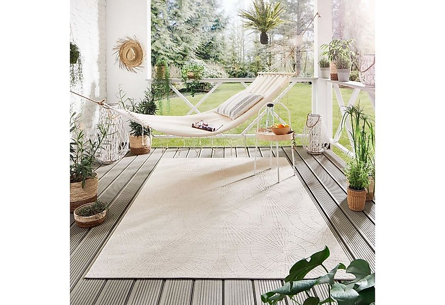 Steffensmeier Teppich Nyland Kreise, Rechteckig, In- und Outdoor, wasserfes günstig online kaufen