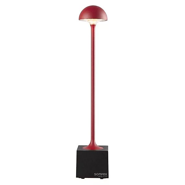 LED Akku Tischleuchte Flora in Rot und Schwarz 2,3W 247lm IP54 günstig online kaufen