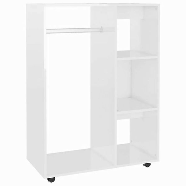 vidaXL Kleiderschrank Mehrzweckschrank Hochglanz-Weiß 80x40x110 cm Holzwerk günstig online kaufen