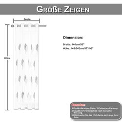 Sunicol Gardine Stickerei Transparent Vorhang mit günstig online kaufen