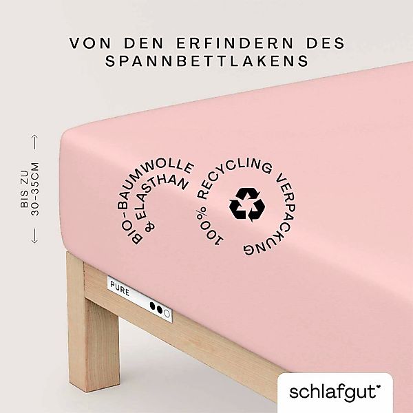 Schlafgut Spannbettlaken "PURE Bio-Baumwolle mit Elasthan, dehnbar blickdic günstig online kaufen