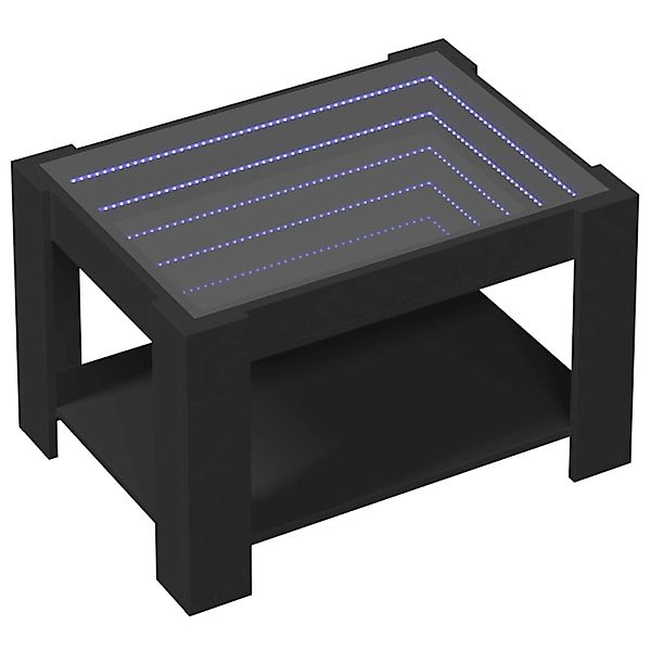 vidaXL LED-Couchtisch Schwarz 73x53x45 cm Holzwerkstoff 847547 günstig online kaufen