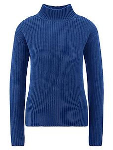 Pullover Stehkragen Peter Hahn blau günstig online kaufen
