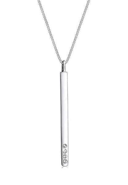 Elli Kette mit Anhänger Y-Kette Weiß 925 Sterling Silber, mit Kristallen vo günstig online kaufen