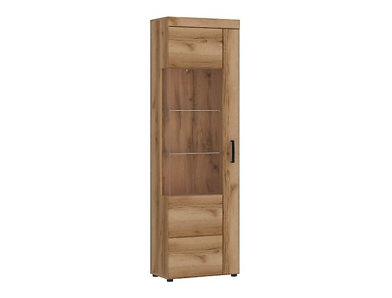 freiraum Glasvitrine CORTINA in Grandson Eiche Dekor - 58x195x37,4 (BxHxT) günstig online kaufen