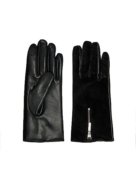 ONLY Leder Handschuhe Damen Schwarz günstig online kaufen