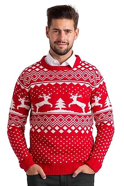 BlauerHafen Weihnachtspullover Herren Weihnachts Pullover lange Ärmel Knit günstig online kaufen