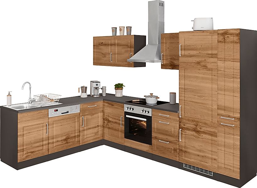 KOCHSTATION Winkelküche »KS-Stockholm«, Stellbreite 220/310 cm, mit hochwer günstig online kaufen
