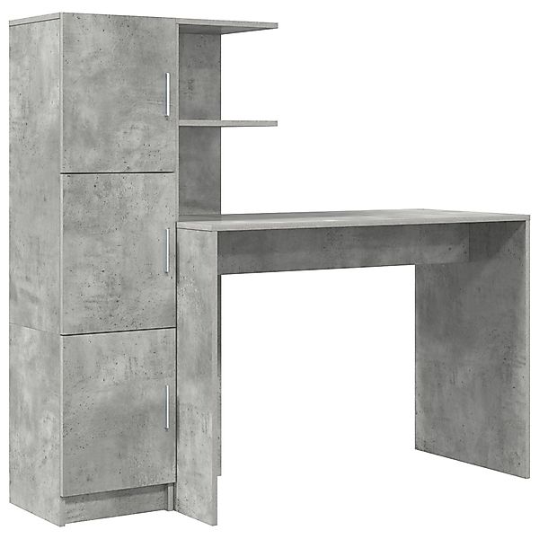 vidaXL Sideboard Schreibtisch mit Stauraum Beton günstig online kaufen