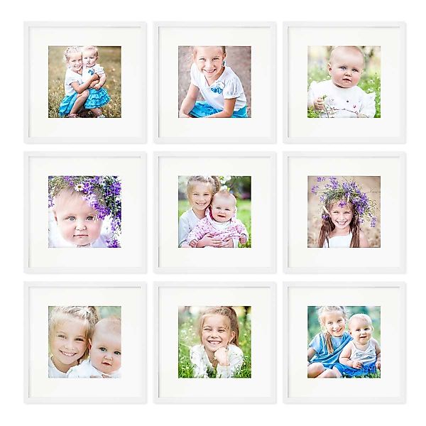 PHOTOLINI Bilderrahmen 9er Set 30x30 cm günstig online kaufen